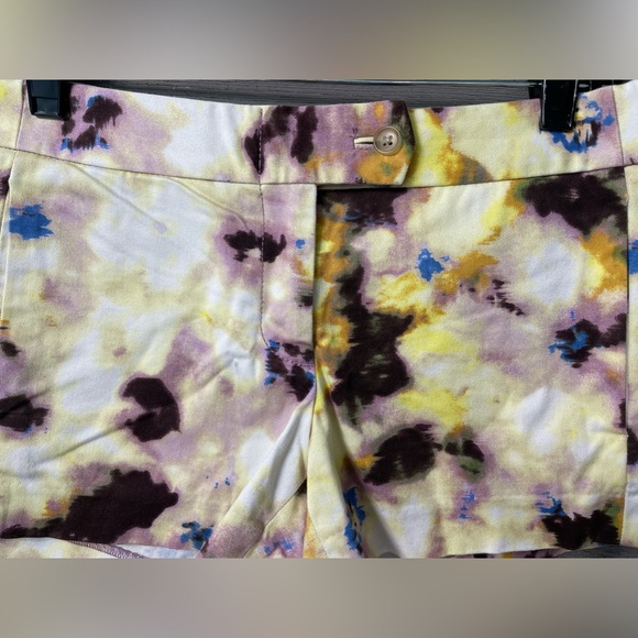 J. Crew Stretch Watercolor Shorts Sz 0 Summer Beach Preppy Style Chic Feminine - Picture 8 of 9